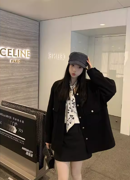 EKOOL衣库 韩系高级感编织小香风外套女春季新款宽松显瘦V领上衣